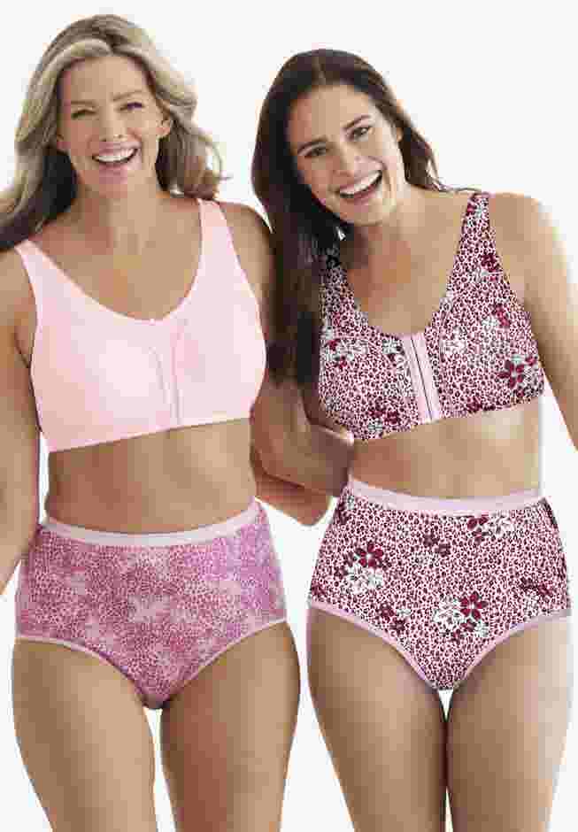 Cotton Front-Close Wireless Bra image number 5