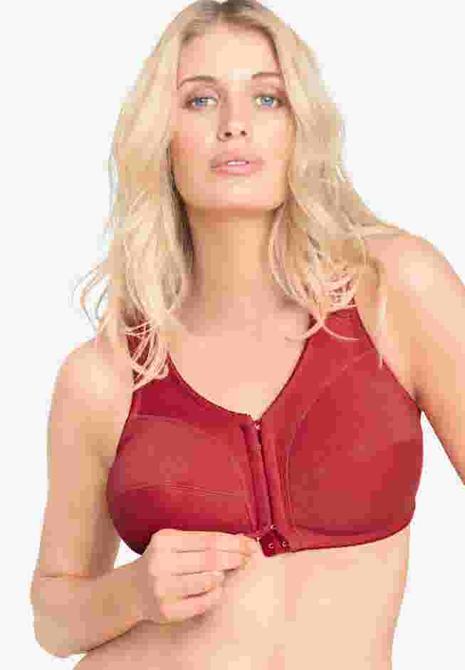 Cotton Front-Close Wireless Bra image number 6