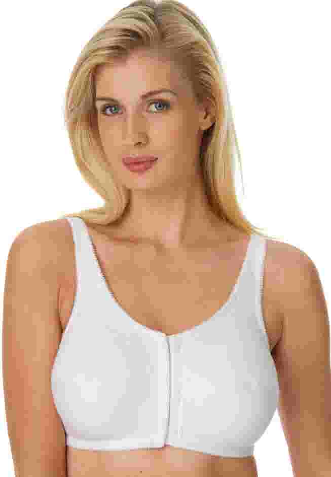 Cotton Front-Close Wireless Bra image number 0