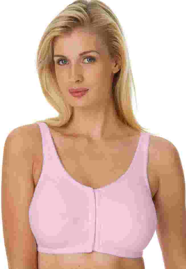 Cotton Front-Close Wireless Bra image number 4