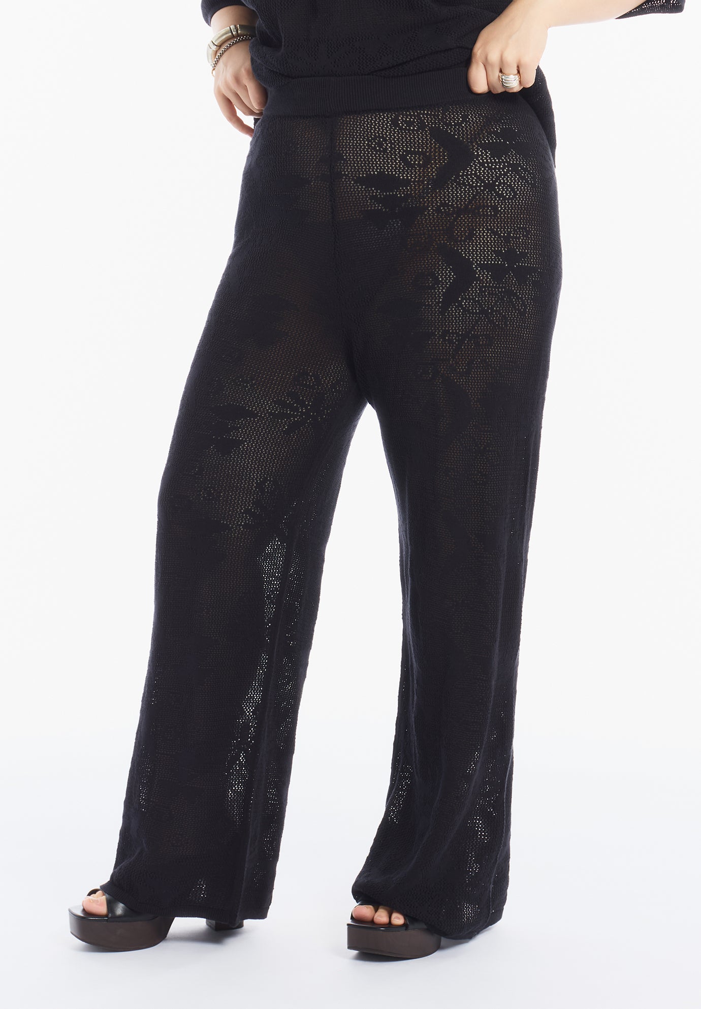 Straight-Leg Jacquard Knit Pant image number 2