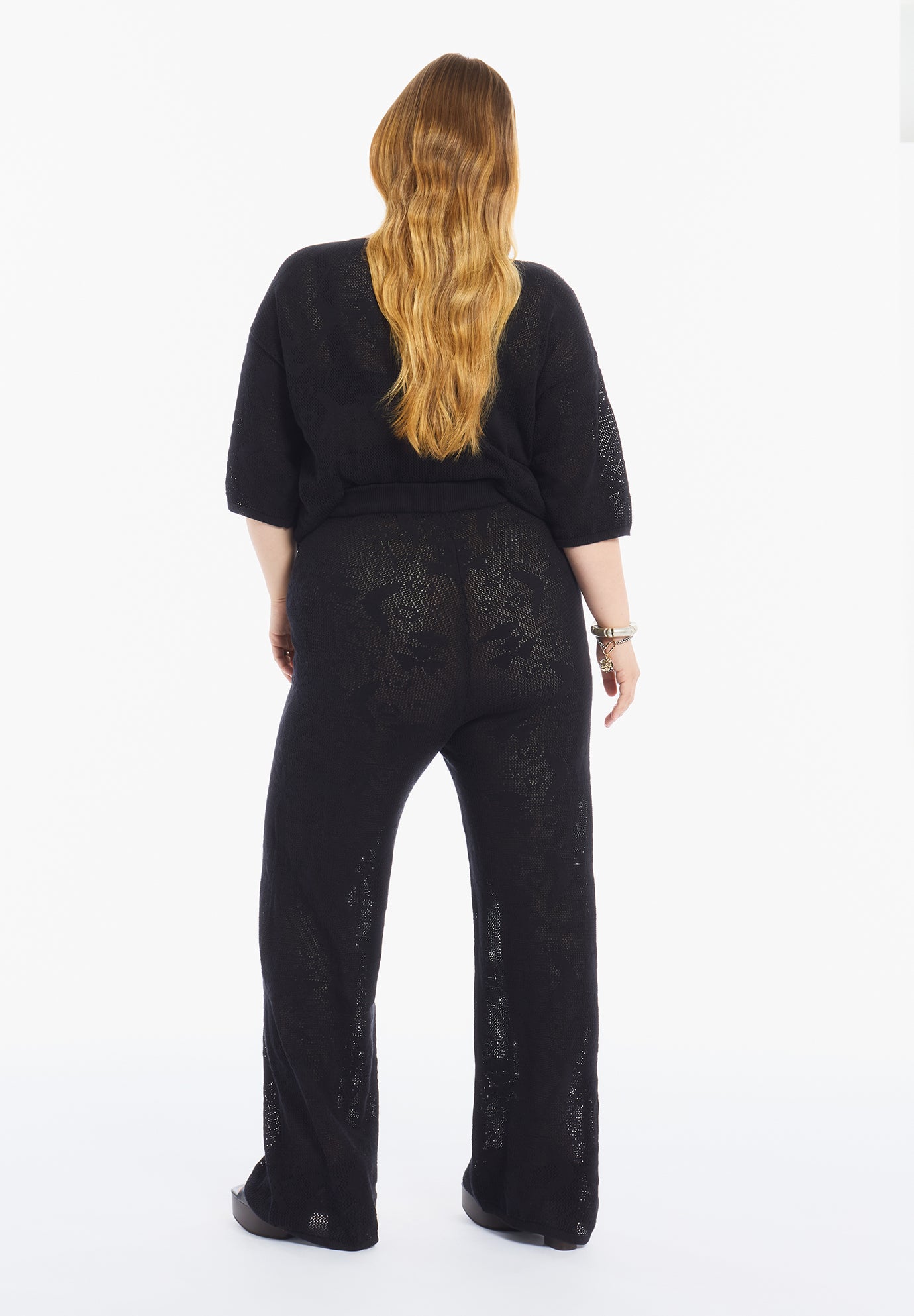 Straight-Leg Jacquard Knit Pant image number 3