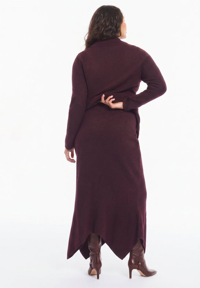 Intarsia Knit Trumpet Maxi Skirt image number 3