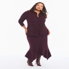 Button-Up Intarsia Knit Longline Cardigan image number 1