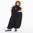 Elastic Waist Crepe Balloon Pant image number 1