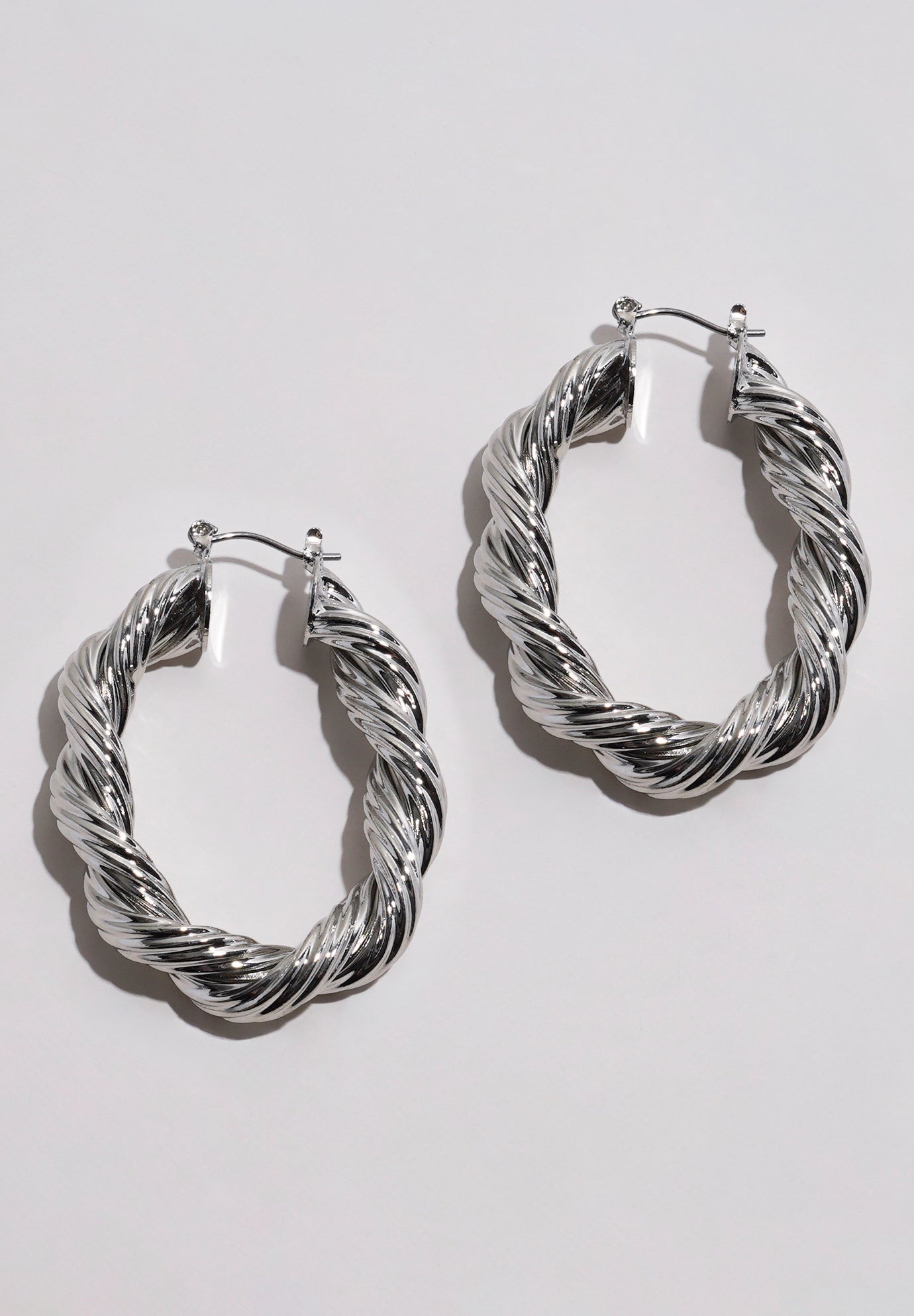 Twisted Hoop Earrings image number 0
