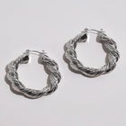Twisted Hoop Earrings image number 0