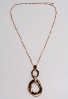 Tortoiseshell Pendant Necklace