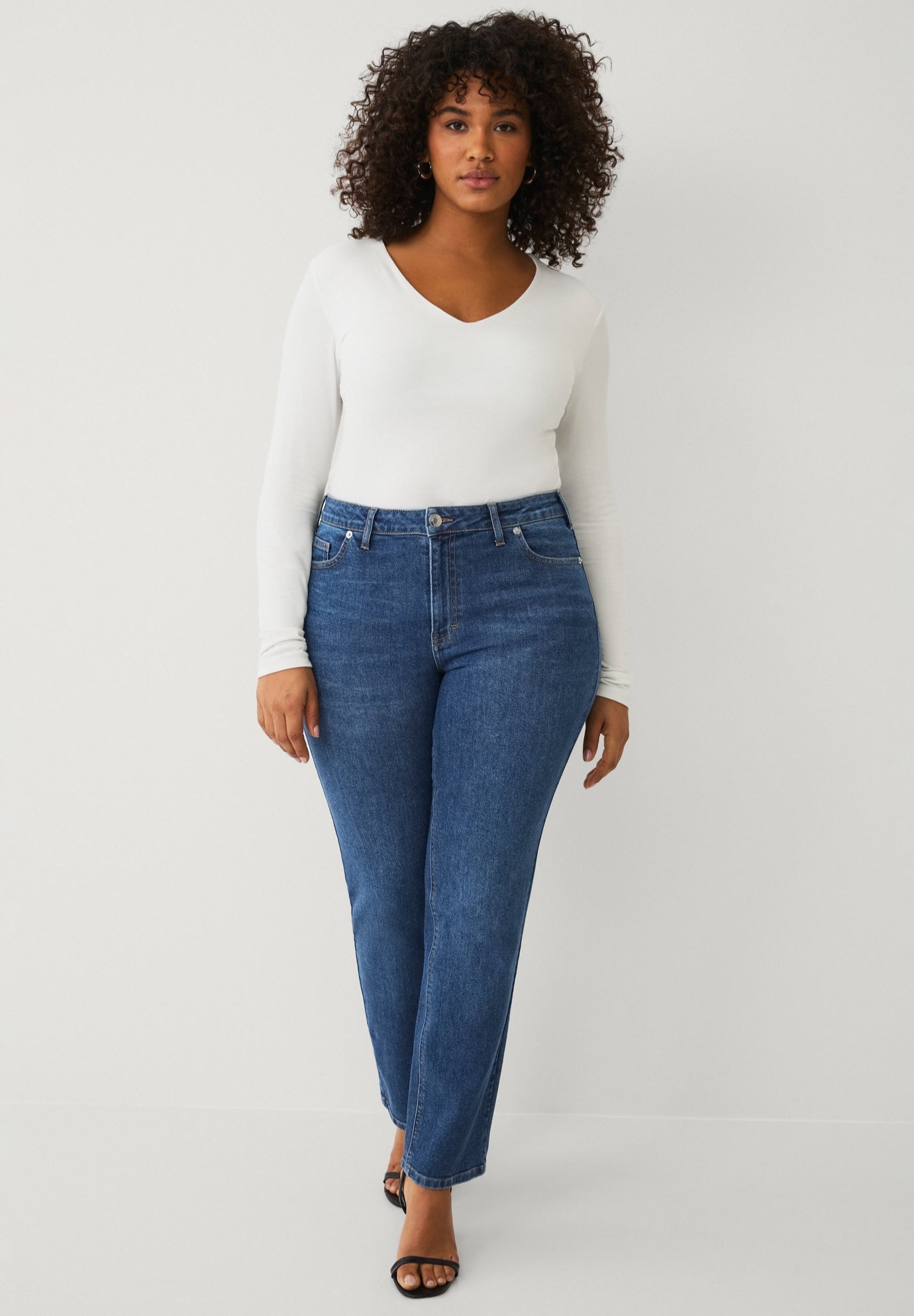 Straight Leg Stretch Jeans image number 5