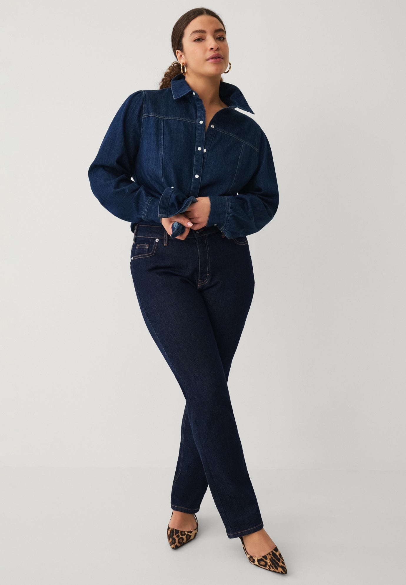 Straight Leg Stretch Jeans image number 5