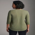 Signature 3/4 Sleeve V-Neck Tee image number 3