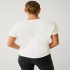 Crew Neck Short Sleeve Tee With Applique image number 1