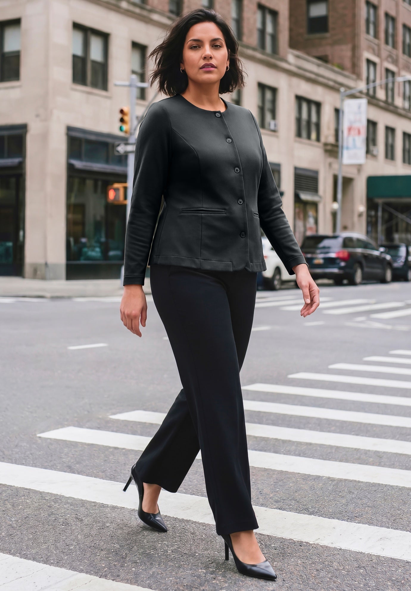 Ponte Button Blazer image number 2