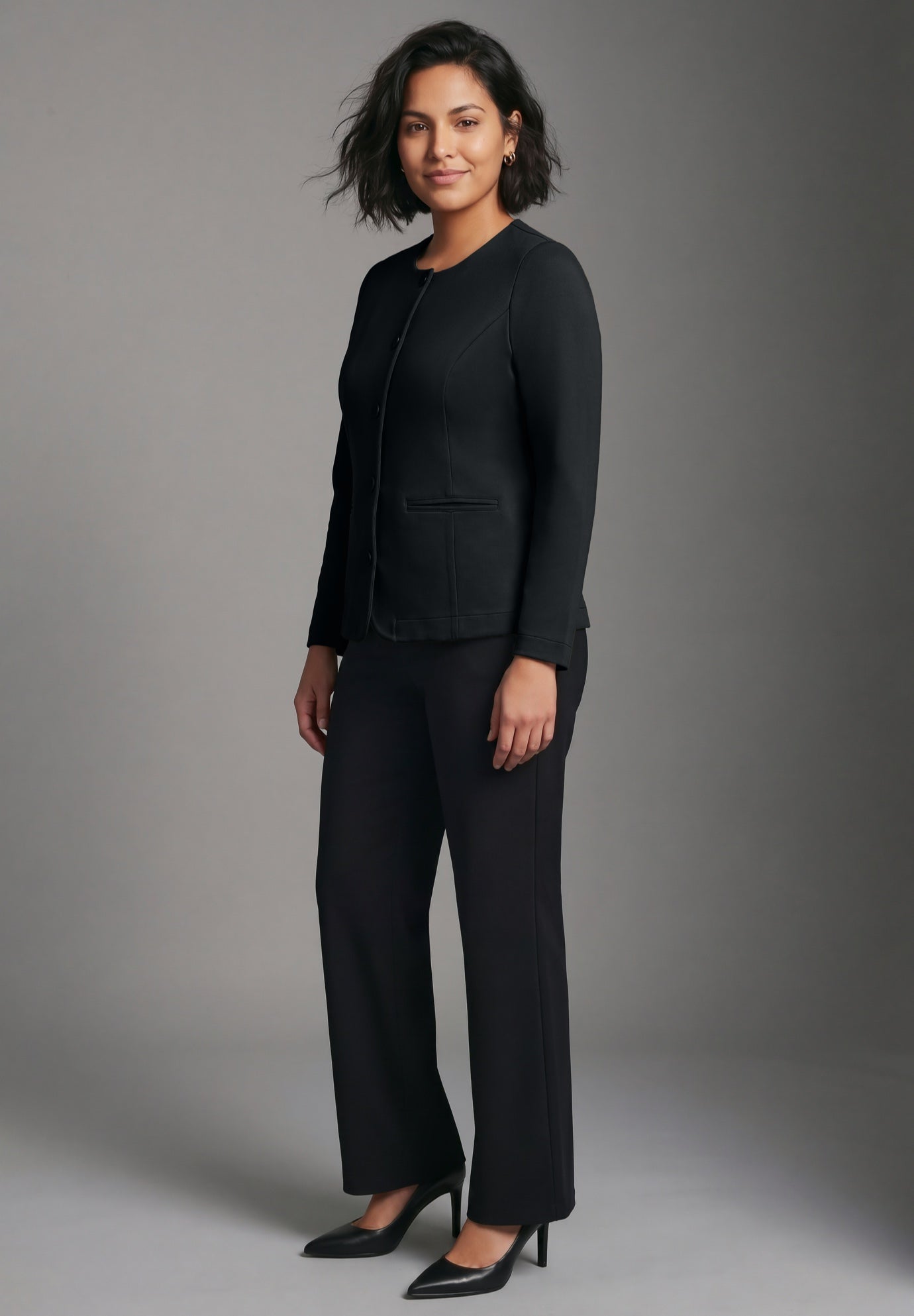 Ponte Button Blazer image number 1
