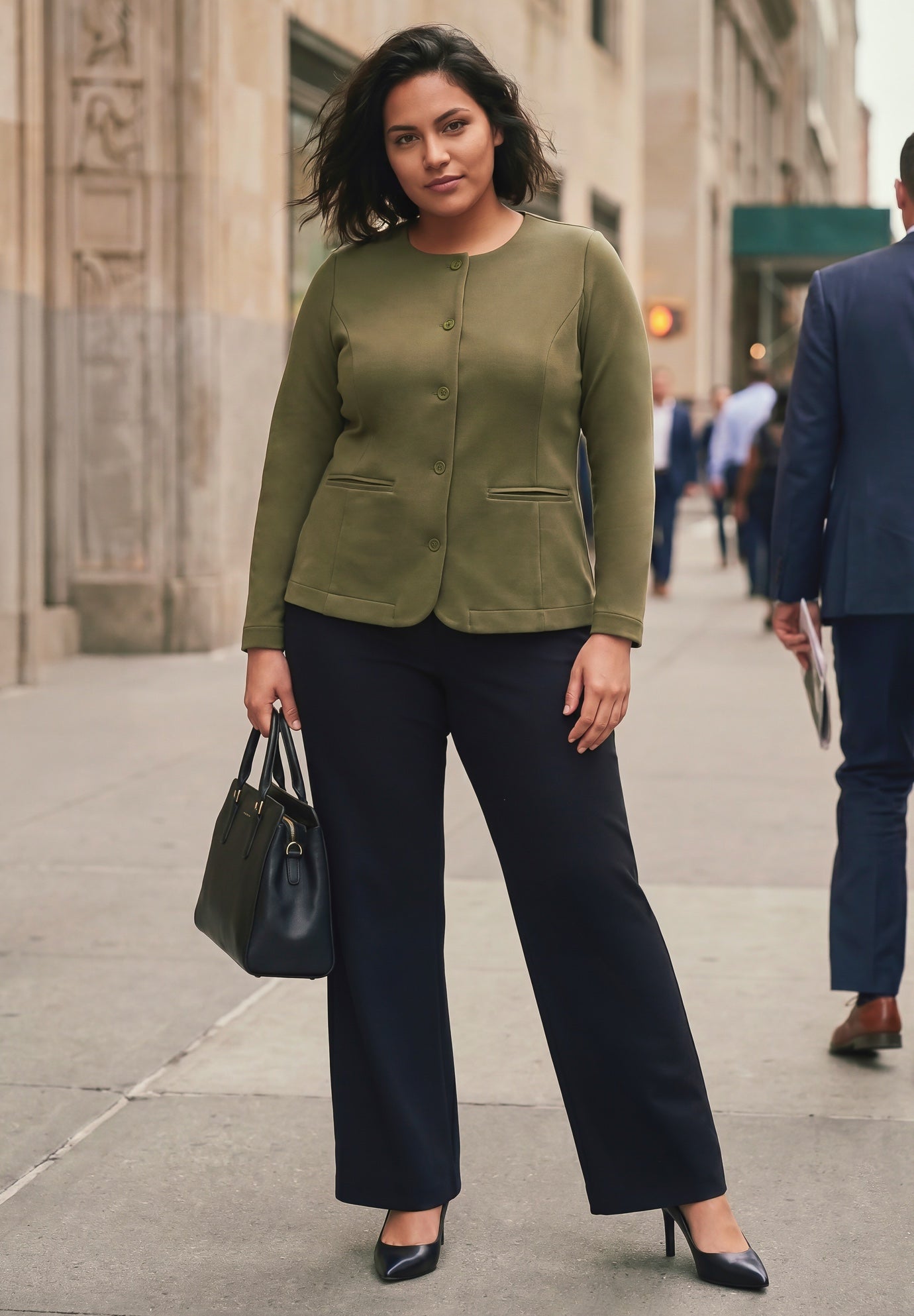 Ponte Button Blazer image number 2