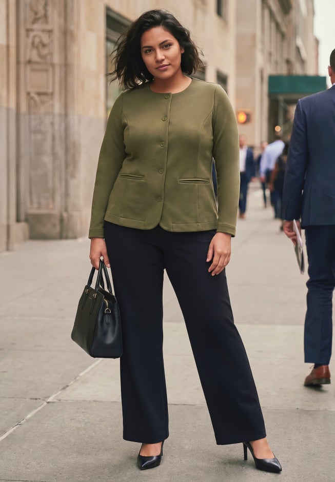 Ponte Button Blazer image number 2