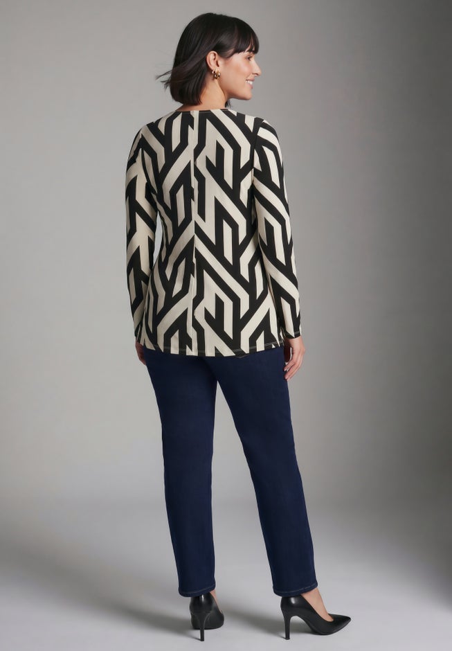 Delia Draped Asymmetrical Top image number 3