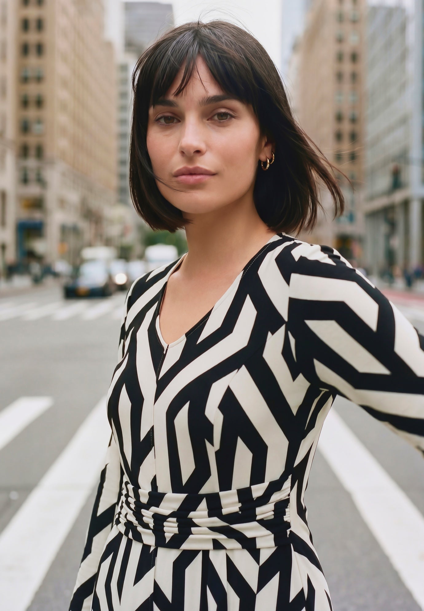 Delia Draped Asymmetrical Top image number 1
