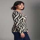 Delia Draped Asymmetrical Top image number 2