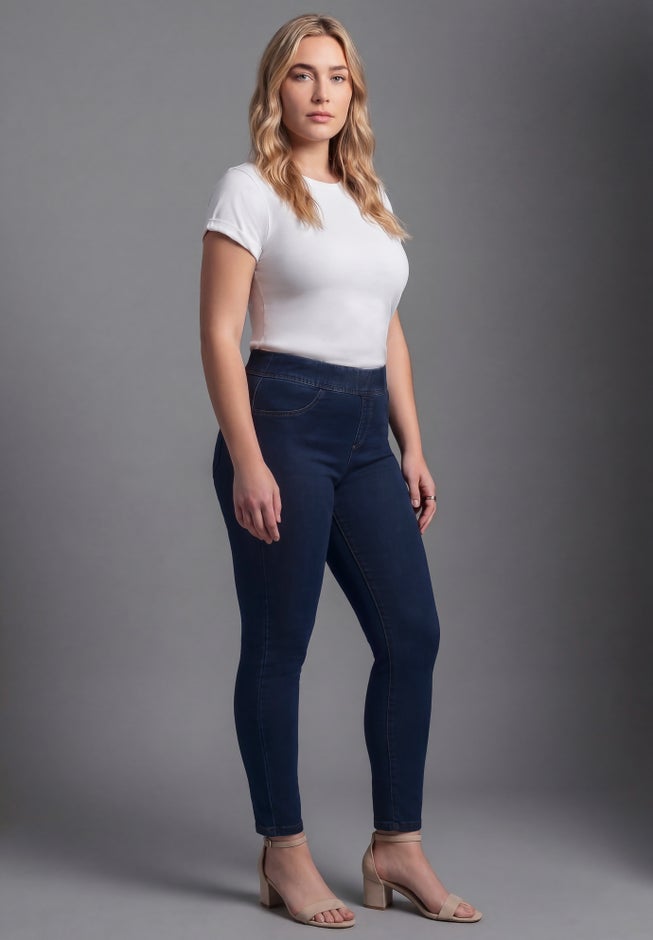 Gabrielle Knit Denim Legging image number 2