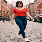 Gabrielle Knit Denim Legging image number 0