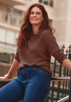 Feather Crew Neck Sweater