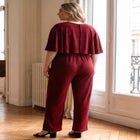 Twist Cape Metallic Jumpsuit image number 3