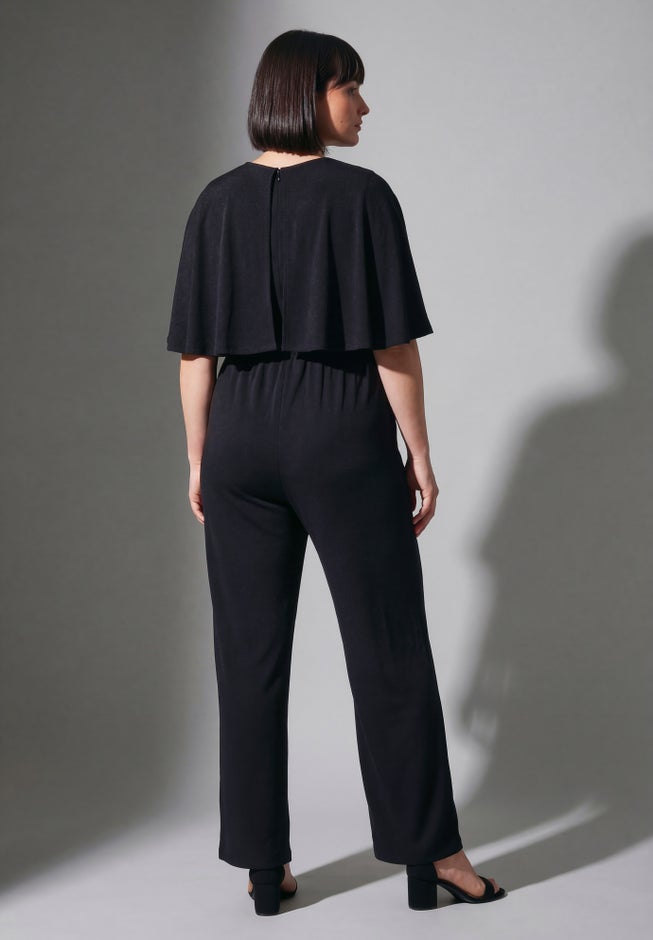 Twist Cape Metallic Jumpsuit image number 1