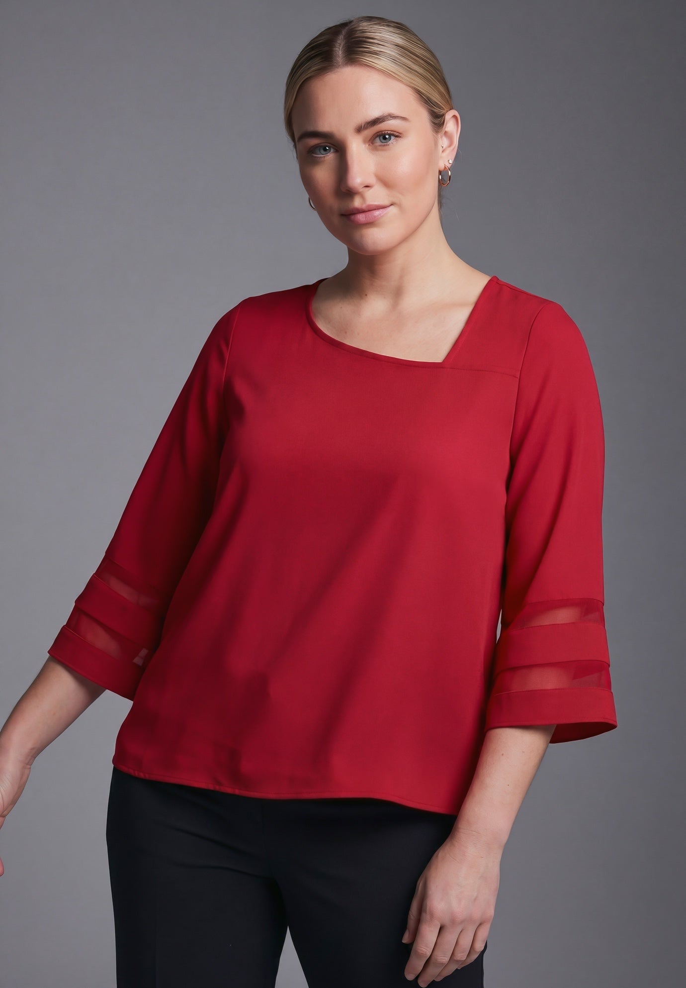 Sheer Bell Sleeve Tunic image number 0