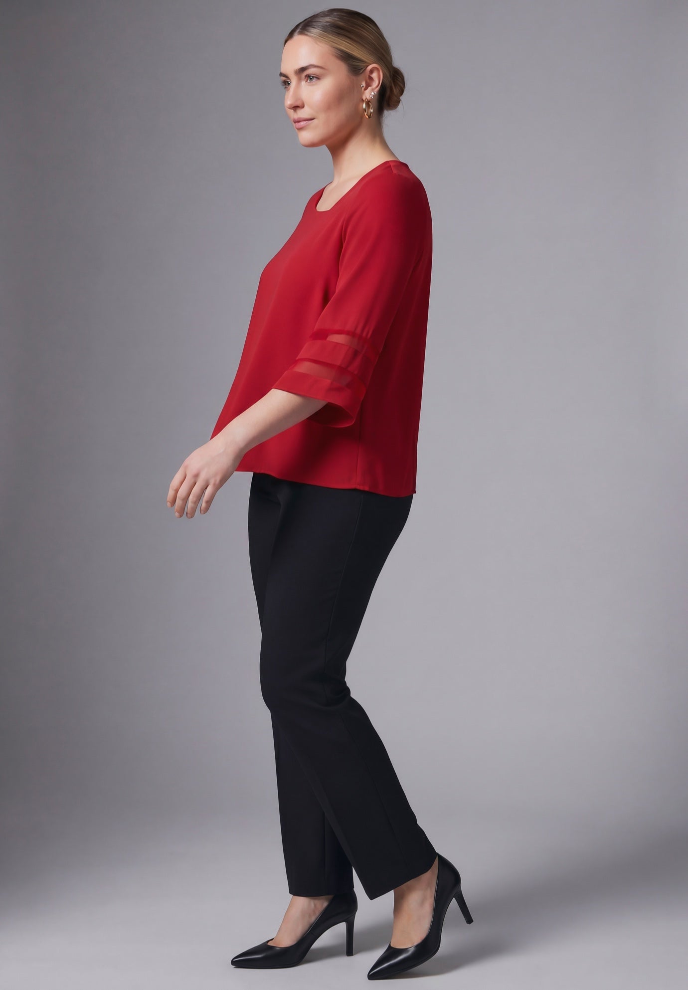 Sheer Bell Sleeve Tunic image number 2
