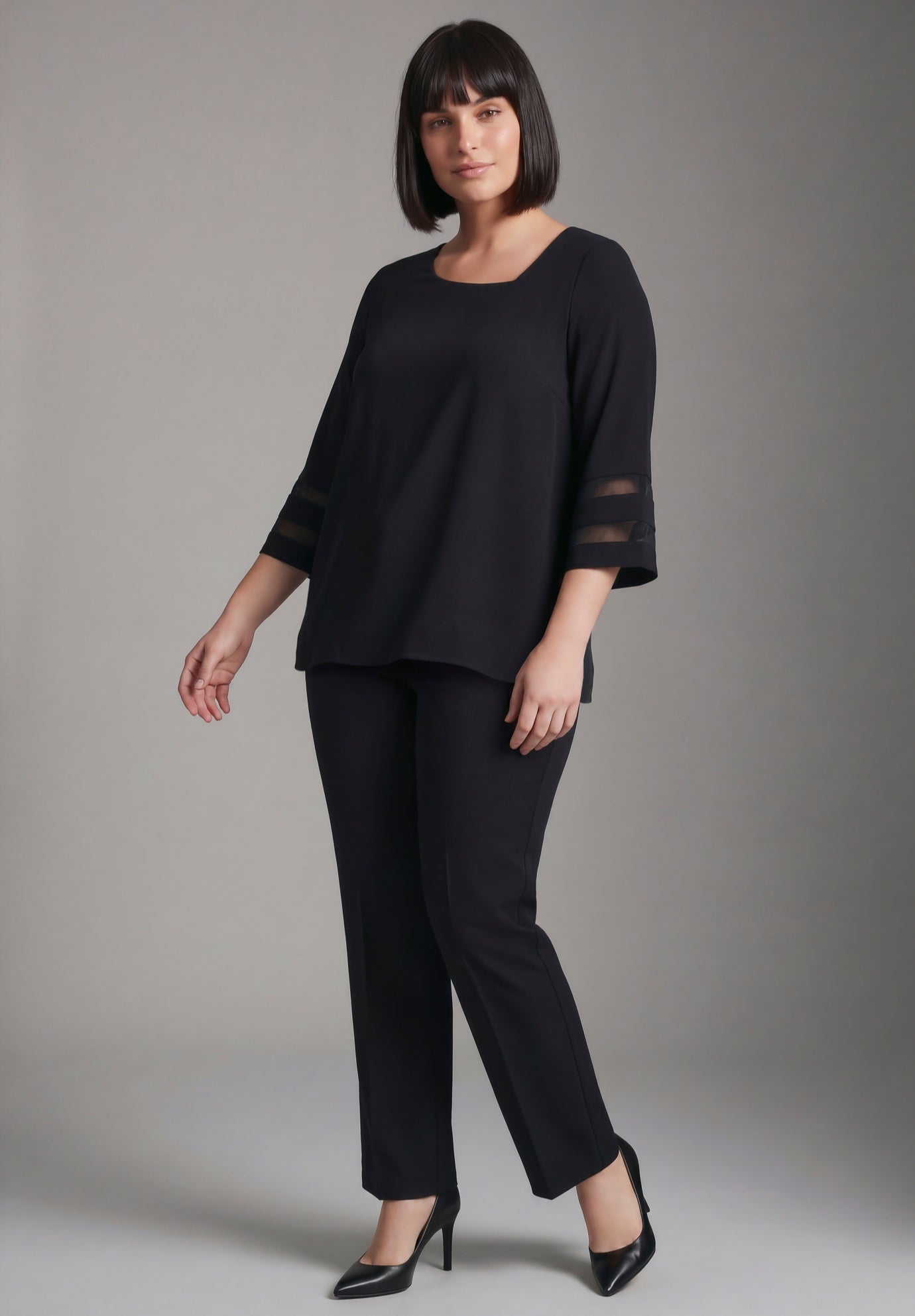 Sheer Bell Sleeve Tunic image number 0