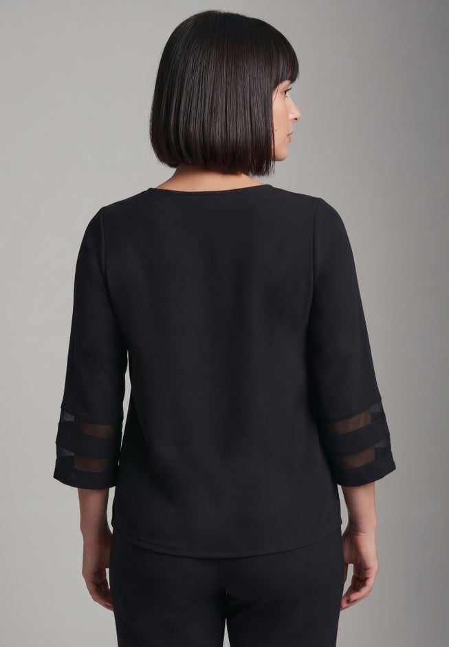 Sheer Bell Sleeve Tunic image number 2
