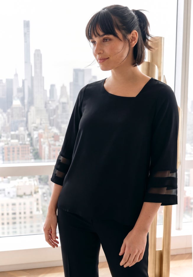 Sheer Bell Sleeve Tunic image number 3