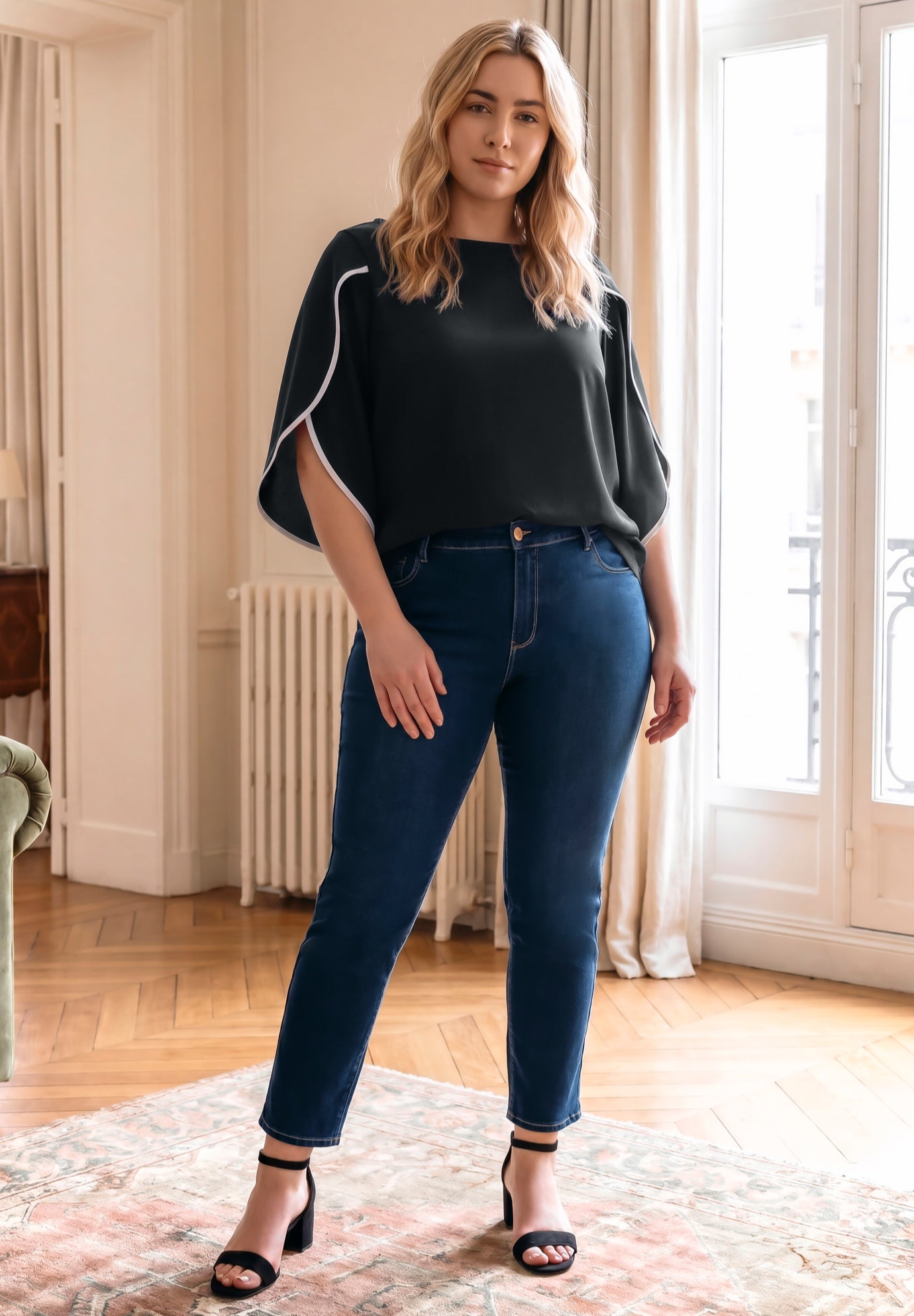 Contrast Tulip Blouse image number 1