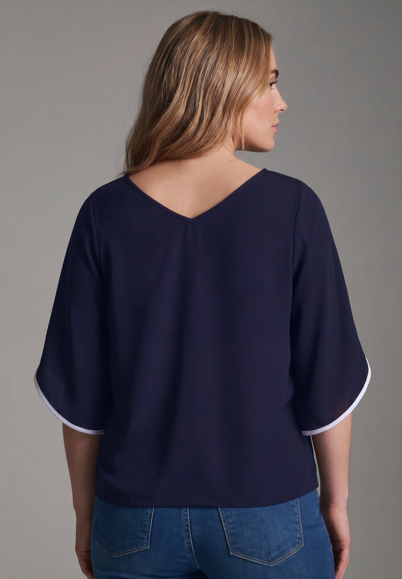 Contrast Tulip Blouse image number 1