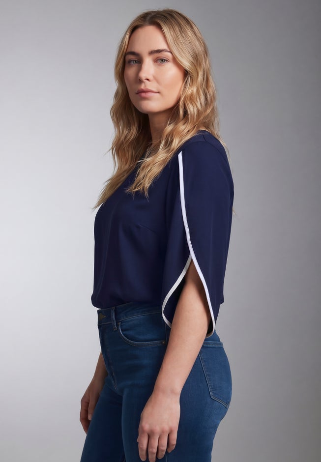 Contrast Tulip Blouse image number 3