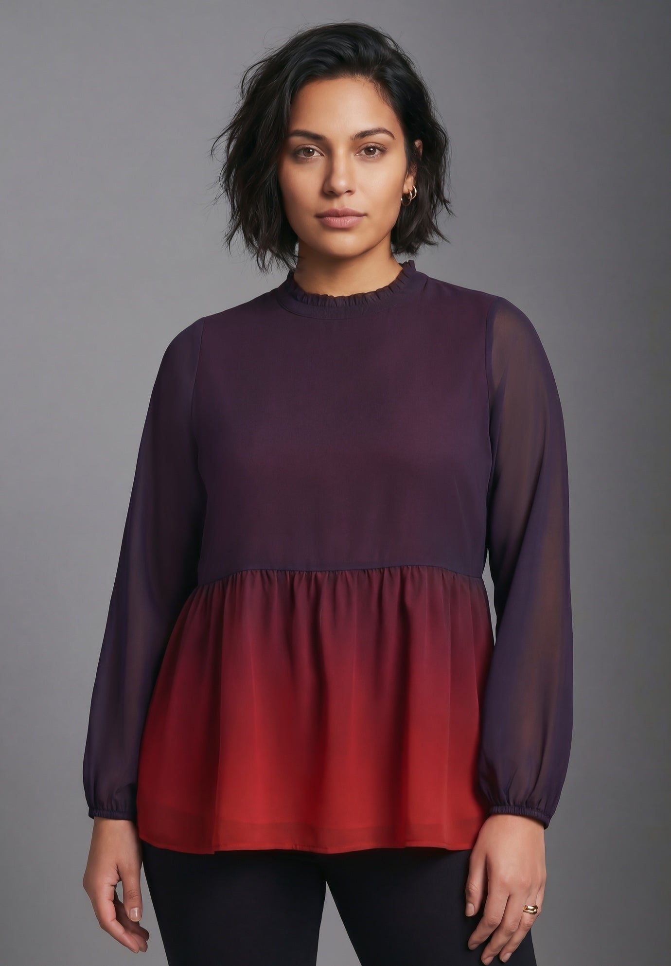 Paulina Peplum Blouse image number 1