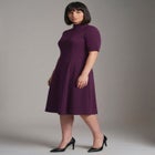 Ponte Fit & Flare Dress image number 4