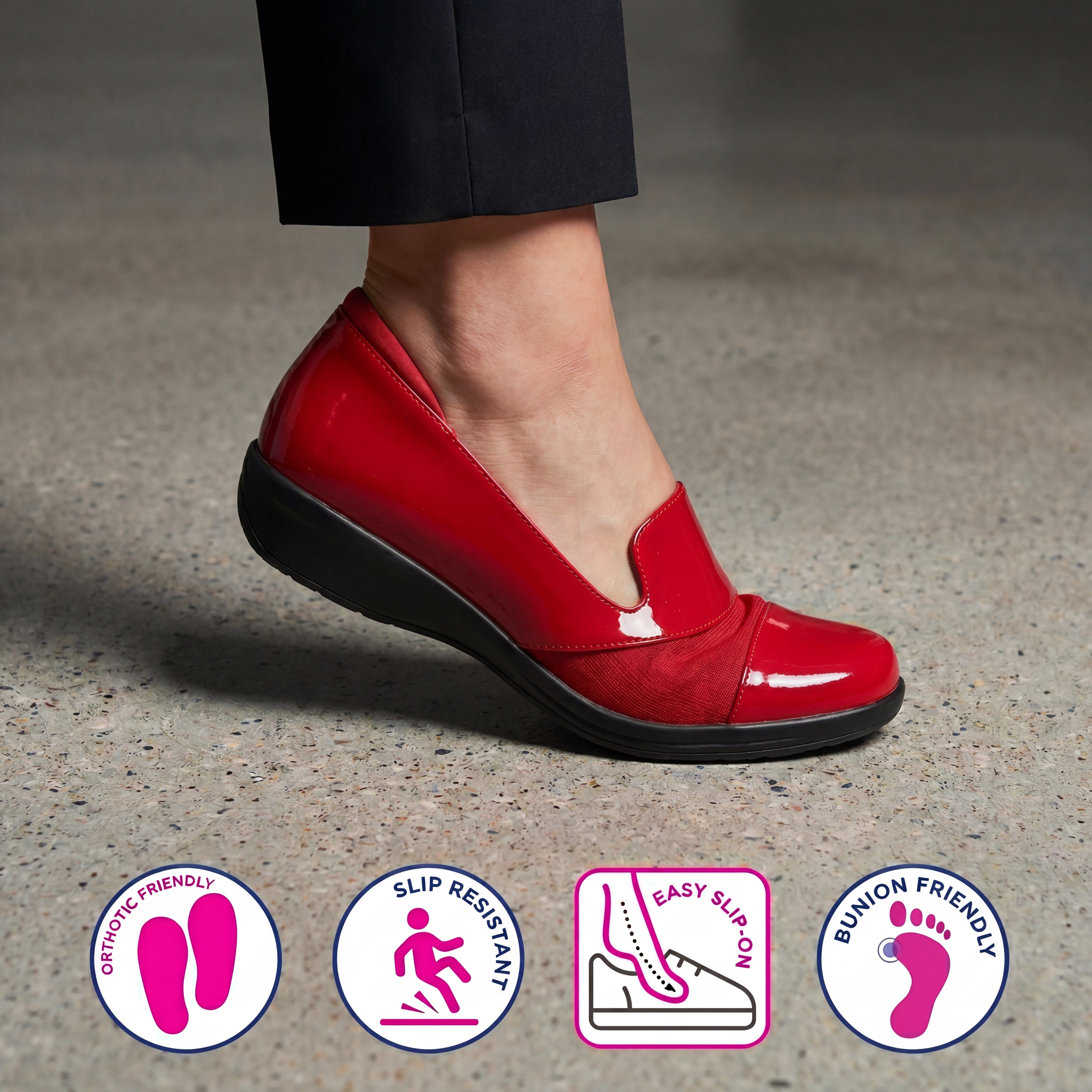 The Annete Bunion Friendly Slip On Orthotic Flat image number 6