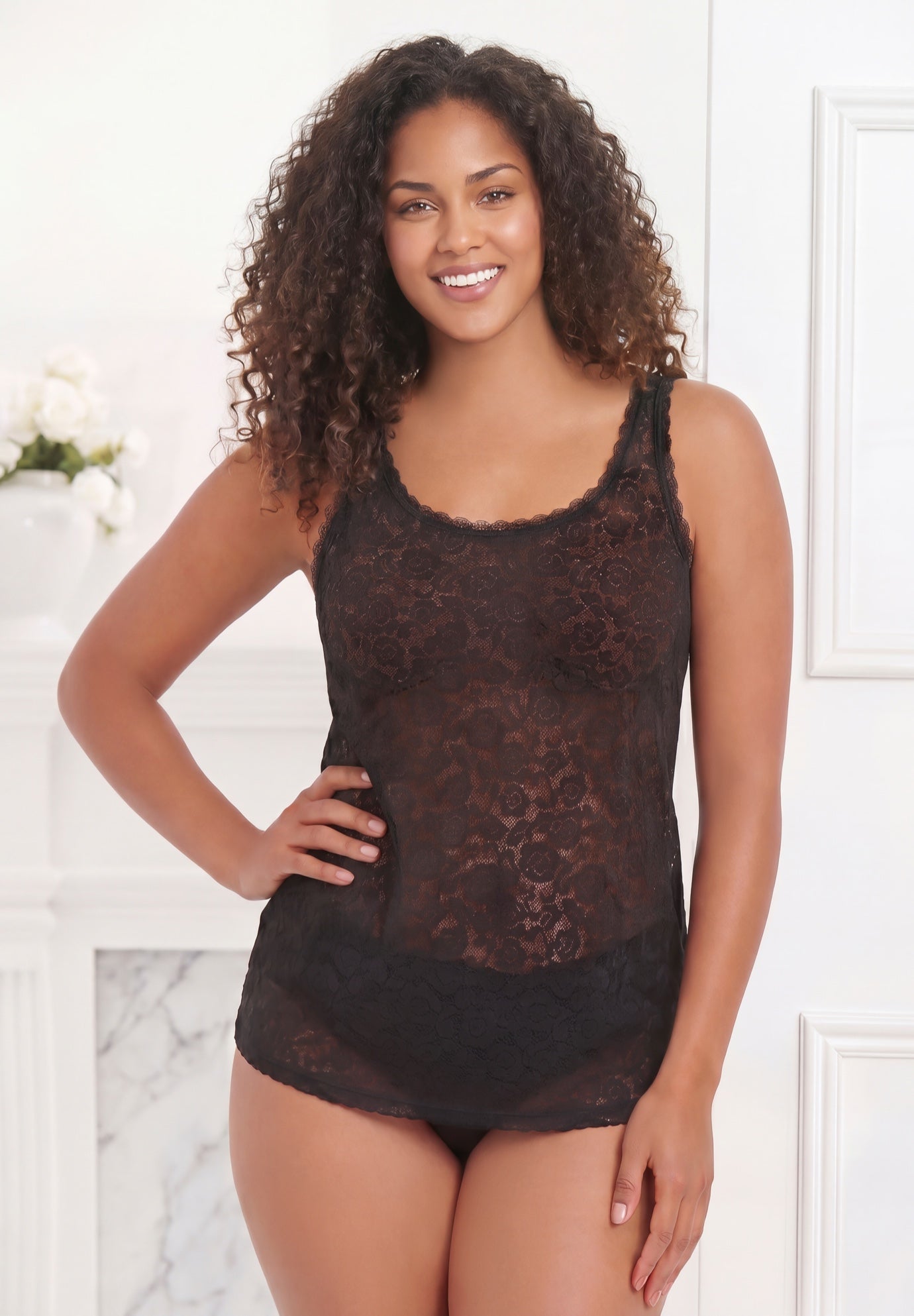 Comfort Choice&reg; Soft Stretch Lace Camisole image number 0