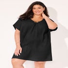 Cotton Gauze Ring Front Cover Up Dress image number 3