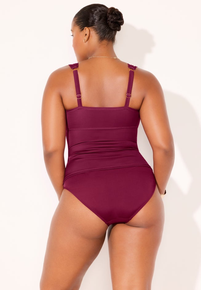 Sweetheart Ring Front Tankini Top image number 1