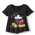 Mickey Mouse V Neck Point Hem Tee image number 1