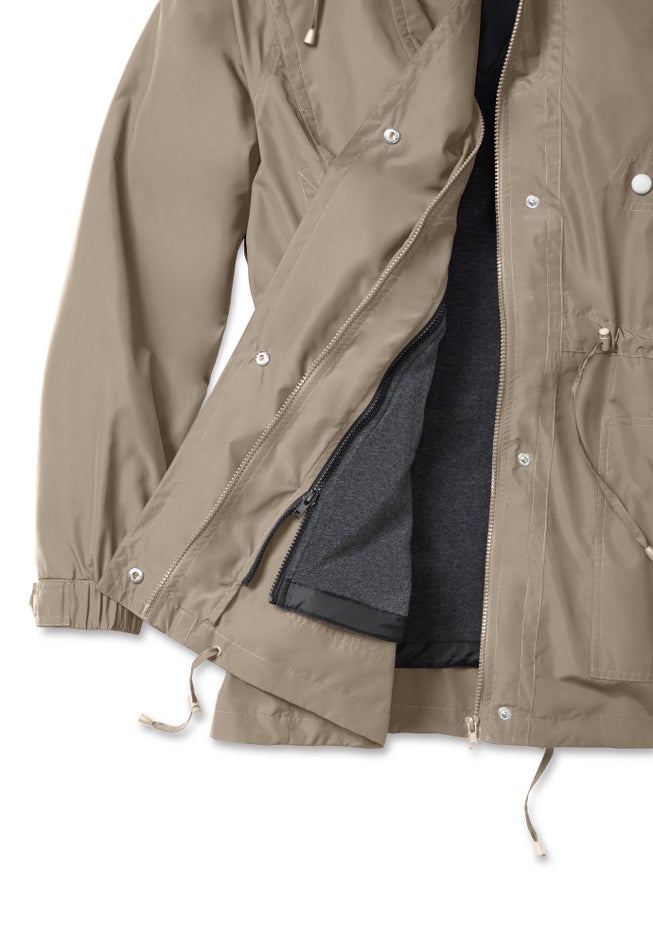 Taslon&reg; Anorak Jacket with Removable Fleece Lining image number 6