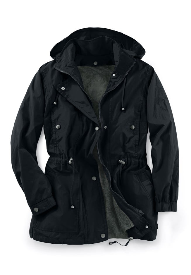 Taslon&reg; Anorak Jacket with Removable Fleece Lining image number 1