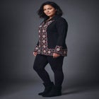 Fairisle Zip Front Cardigan image number 4