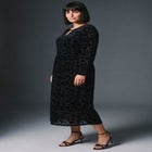Keyhole Velvet Burnout Dress image number 2