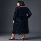 Keyhole Velvet Burnout Dress image number 3