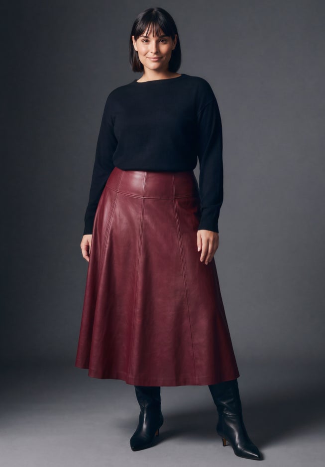 Faux Leather Skirt image number 1