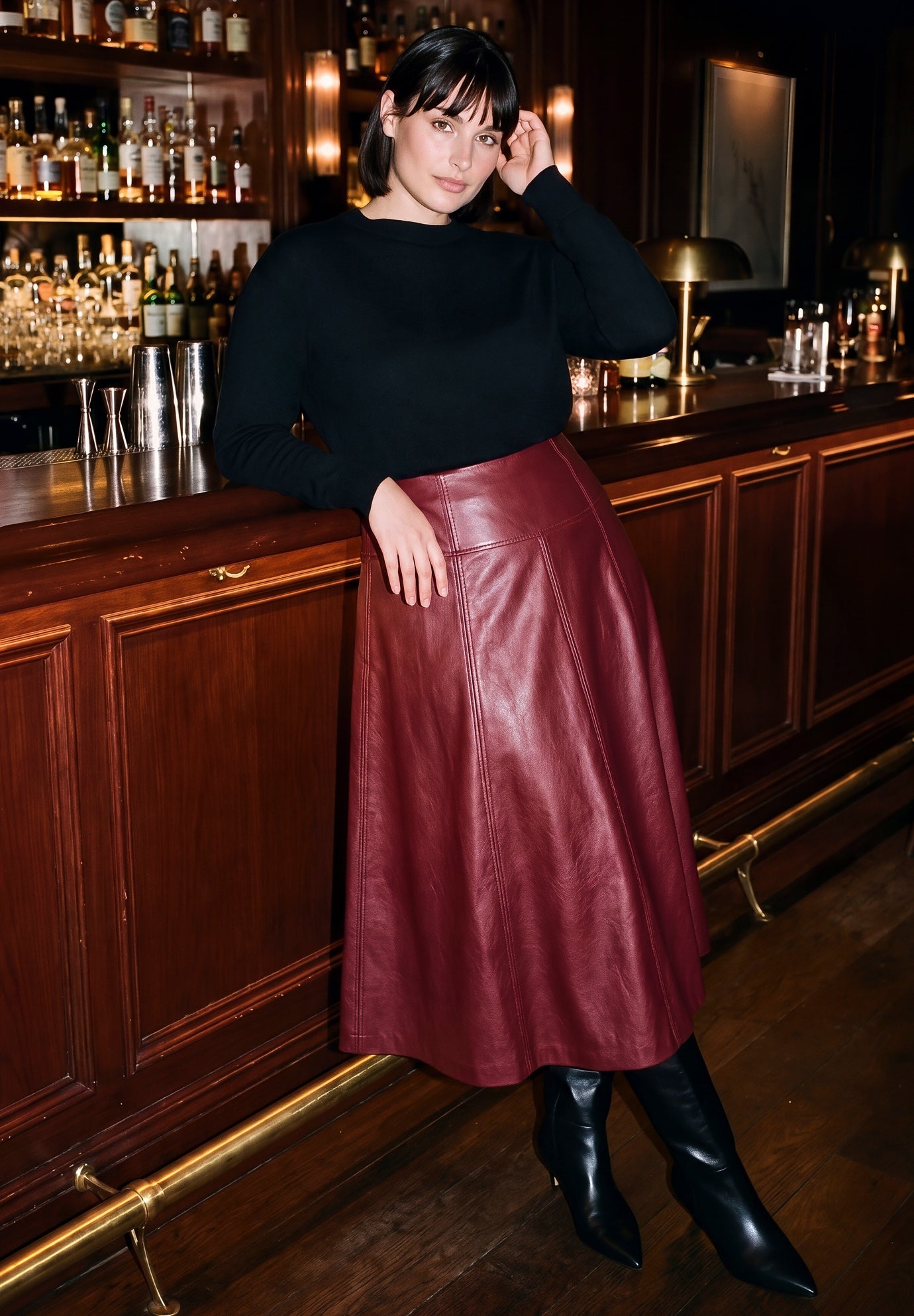 Faux Leather Skirt image number 0